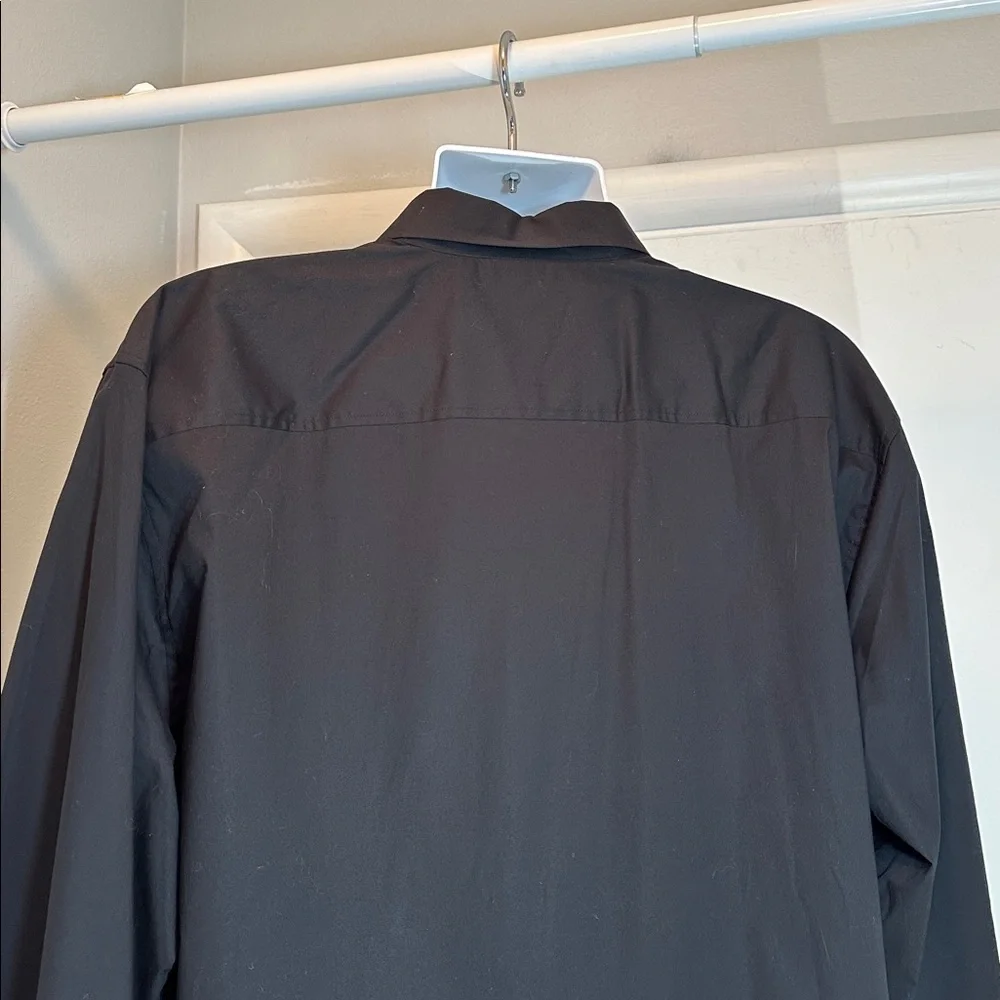 Calvin Klein Cotton Stretch Long Sleeve Black Dress Shirt XXL NWT